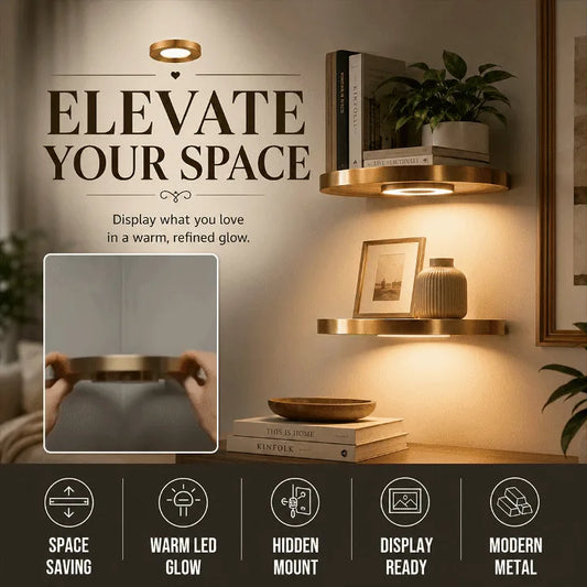 Wall-Mounted LED Floating Shelf