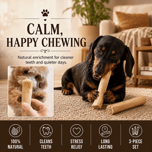 Coffee Wood Dog Chew Sticks - 2 Pack