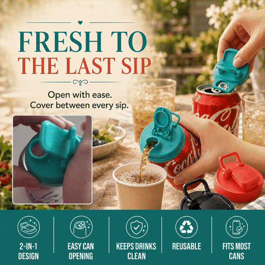 2-in-1 Soda Can Opener and Cover – 2 Pack