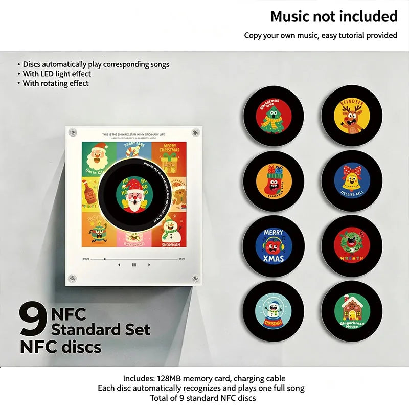 NFC Rotating Vinyl Record Magnetic Night Light