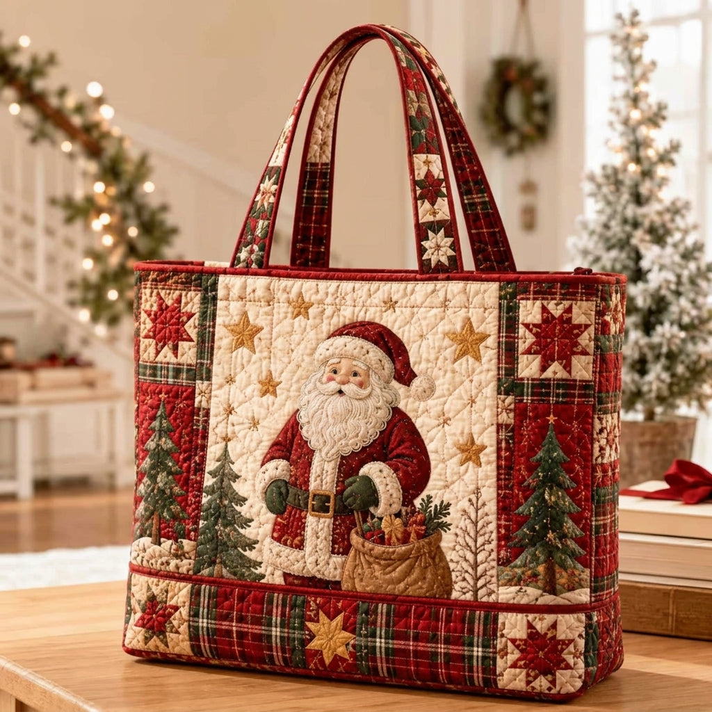 Quilted Christmas Shoulder Tote Bag – 12 Designs