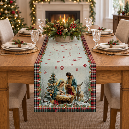 Festive Christmas Table Runner for Holiday Dining Décor