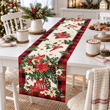Festive Christmas Table Runner for Holiday Dining Décor
