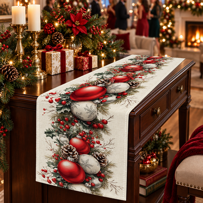 Festive Christmas Table Runner for Holiday Dining Décor