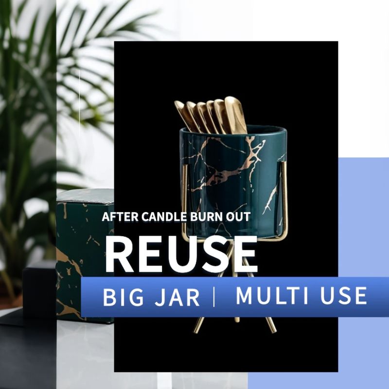 Ceramic Green.Scented Candles.Soy wax