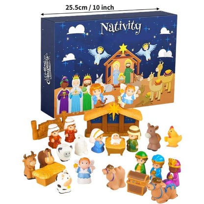 2026 Nativity Building-Block Advent Calendar for Family Christmas Countdown