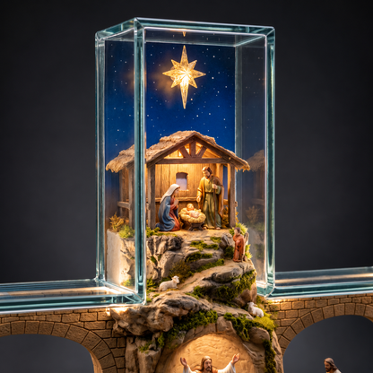 Illuminated Acrylic Biblical Story Cross for Indoor Display