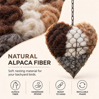 This Alpaca Wool Nesting Heart Adds a Touch of Nature to Your Garden