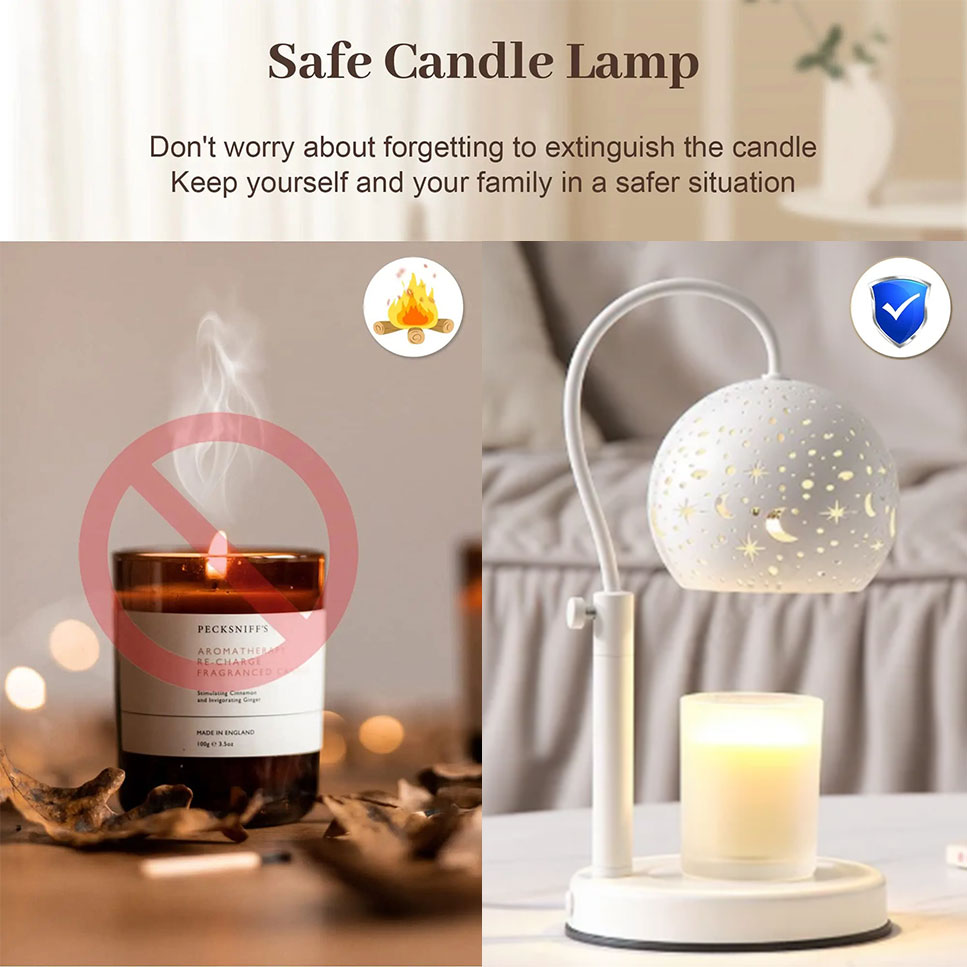 Celestial Starry Night Candle Warmer Lamp