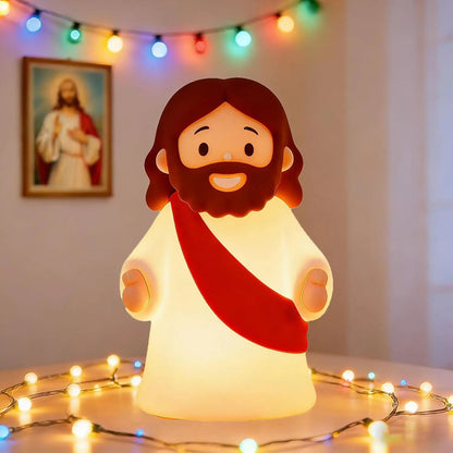 Jesus Figurine Night Light for Gentle Room Accent