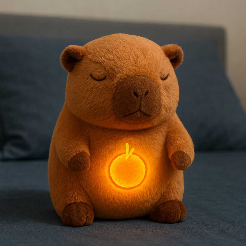 Breathing Capybara teddy bear for a good night's sleep