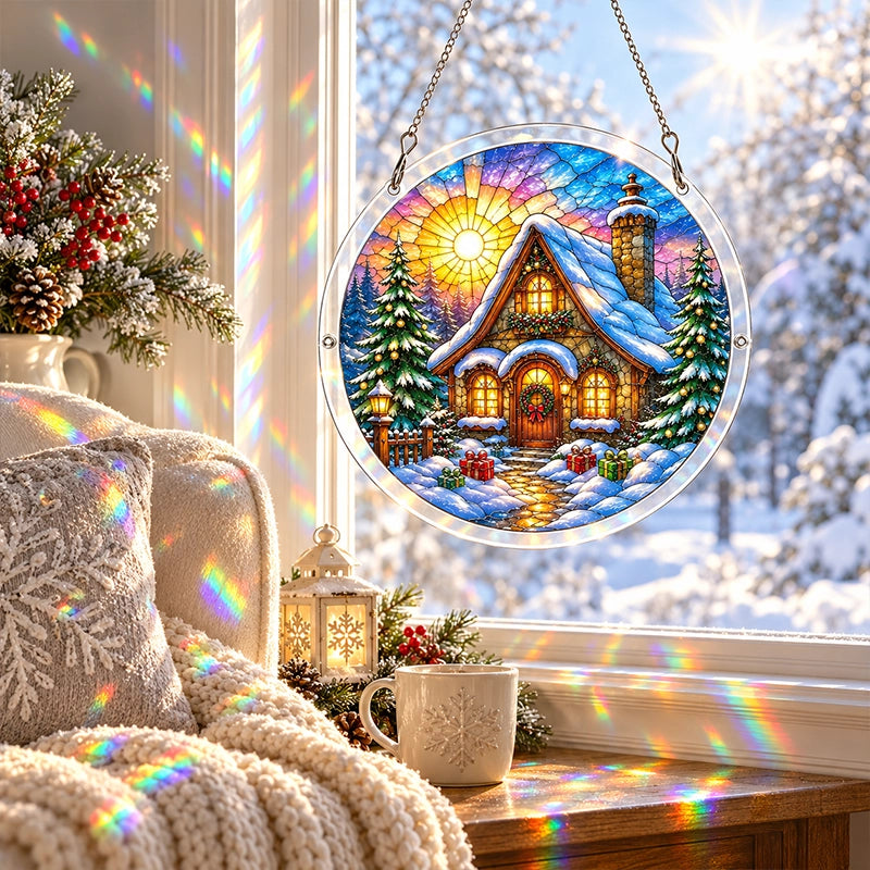 Christmas Window Suncatcher in Eight Festive Designs