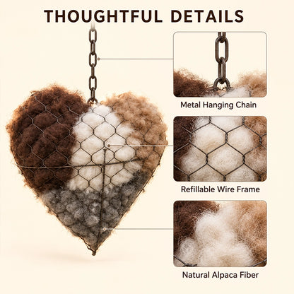 This Alpaca Wool Nesting Heart Adds a Touch of Nature to Your Garden