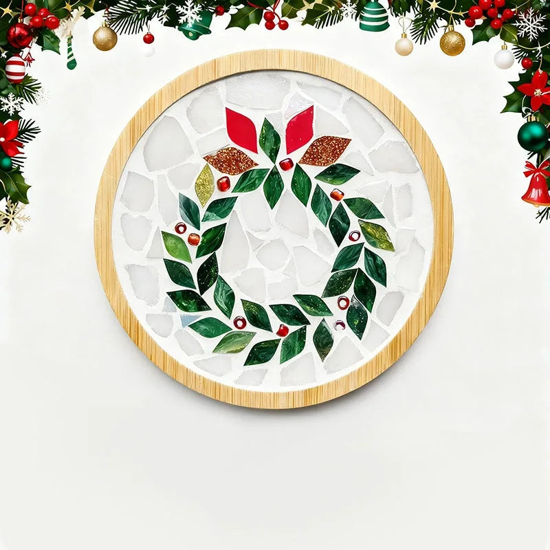 DIY Mosaic Christmas Coaster Kit – 6 Designs