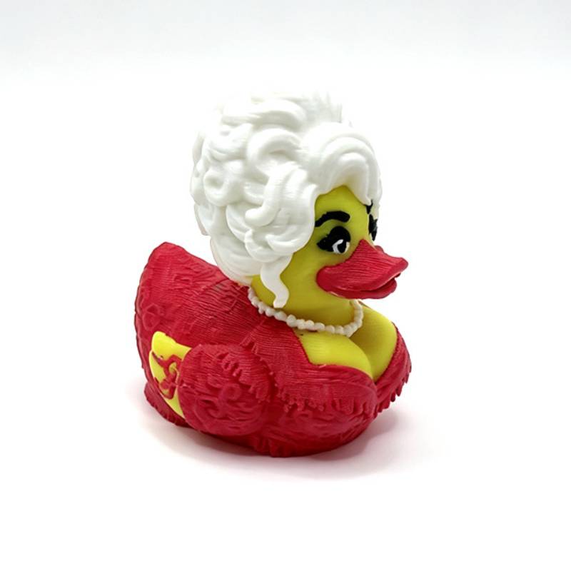 3D-Printed Country Glam Queen Duck Figurine