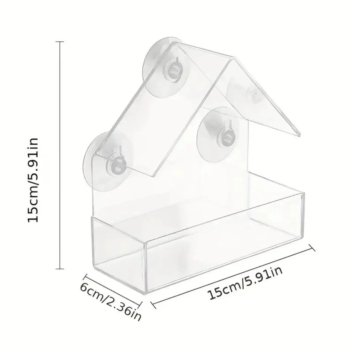 Clear Window Bird Feeder for Close-Up Backyard Watching