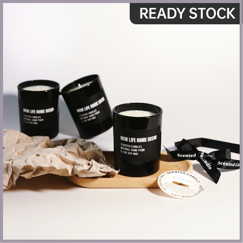 Black +White. Scented Candles Soy wax
