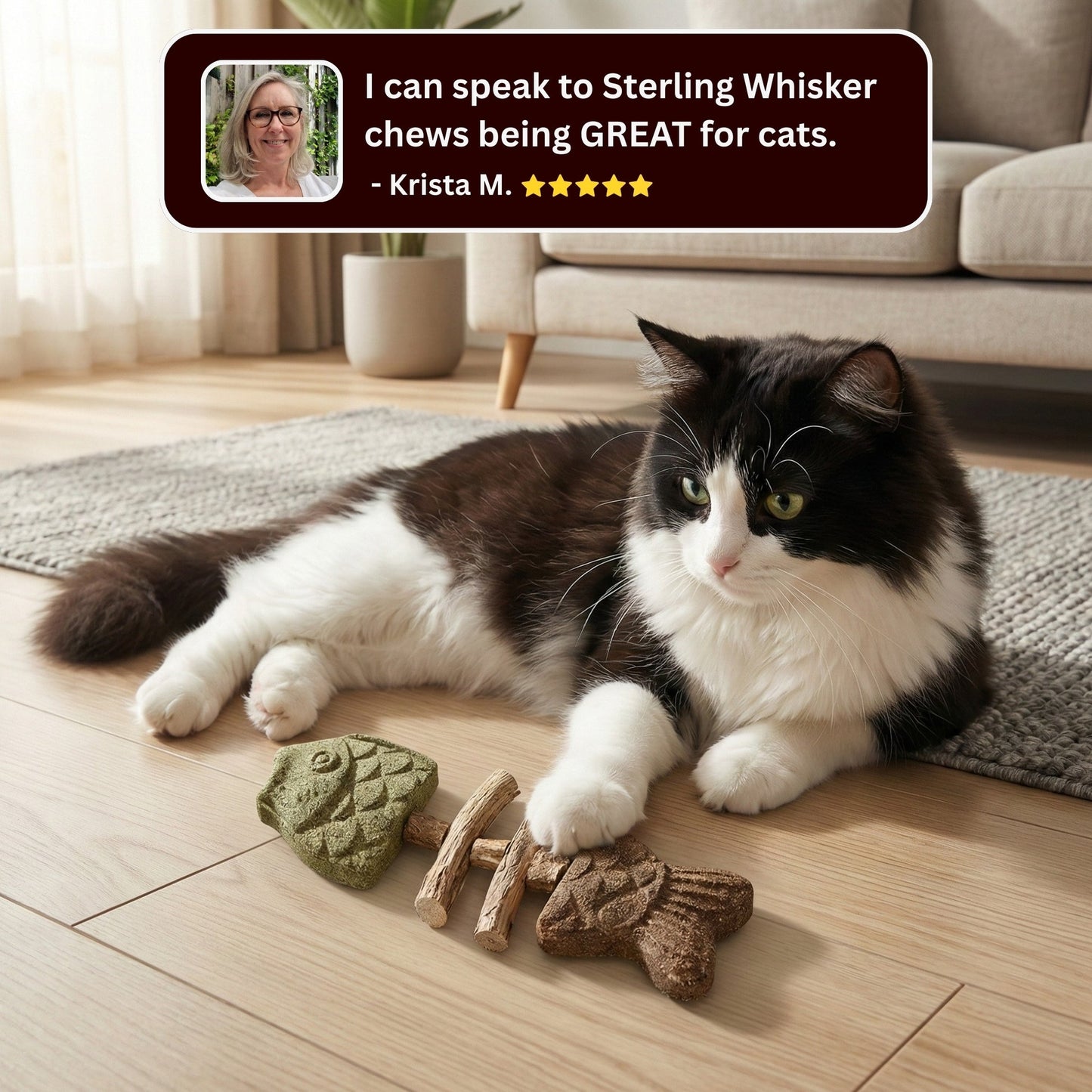 Catnip & Silvervine Chew-5 PCS