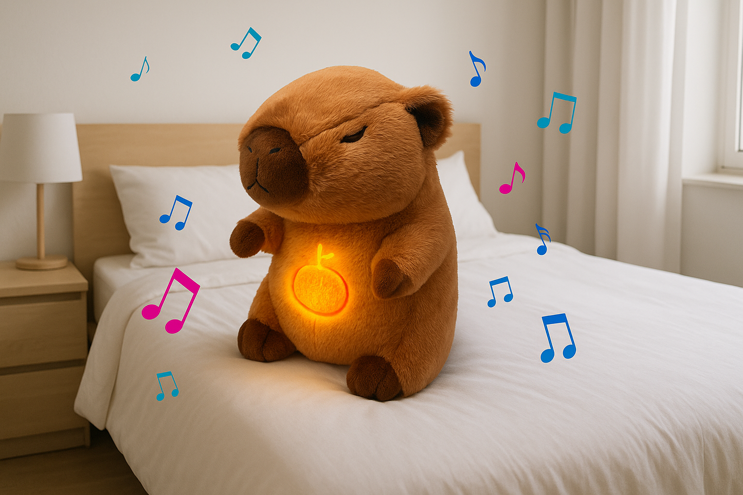 Breathing Capybara teddy bear for a good night's sleep