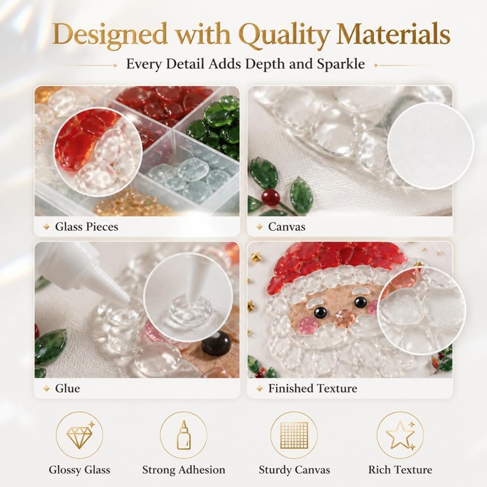 Christmas Diamond Painting Ornament Craft Kit