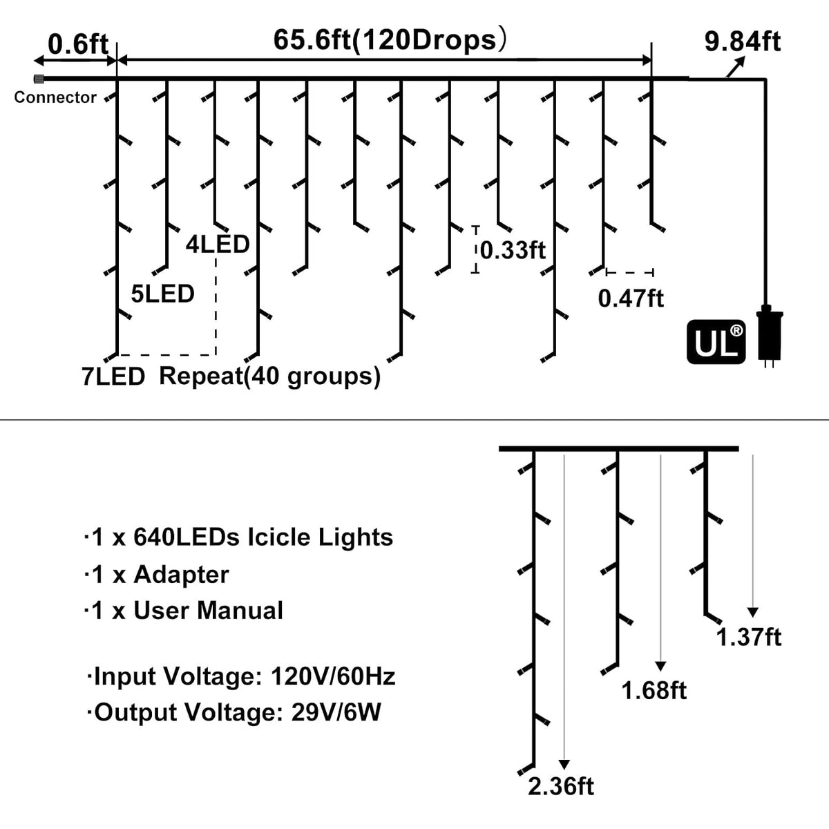 Solar 162-LED Icicle String Lights for Festive Outdoor Displays – image 5