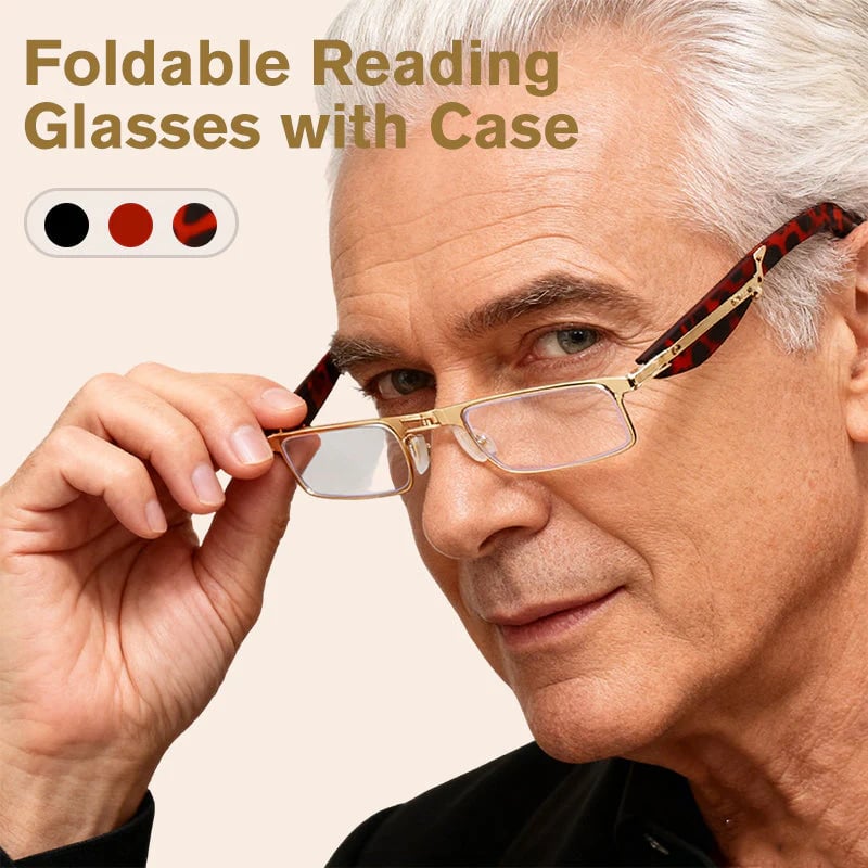 Foldable Anti-Blue Light Reading Glasses with Case-🔥Buy 1 Get 1 Free🔥