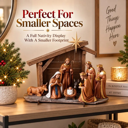 Christmas Nativity Scene Resin Sculpture for Holiday Display