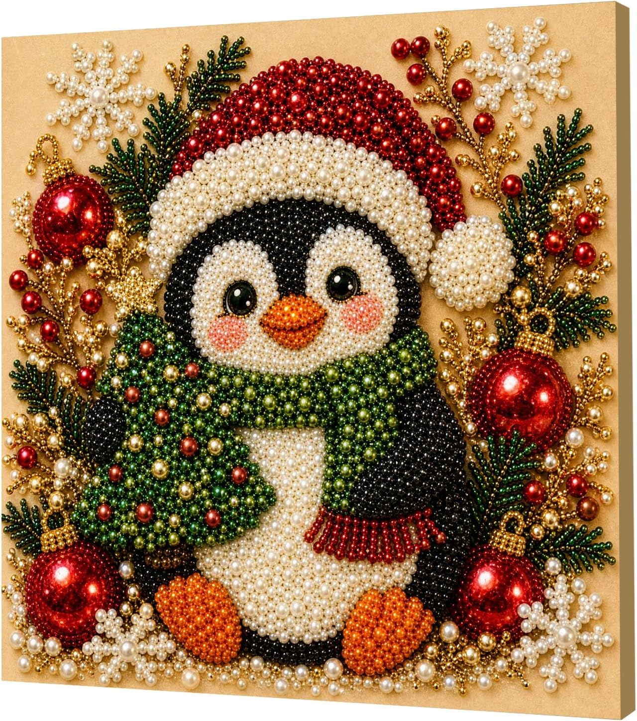 Christmas Pearl Diamond Art Kit with 20 cm Frame