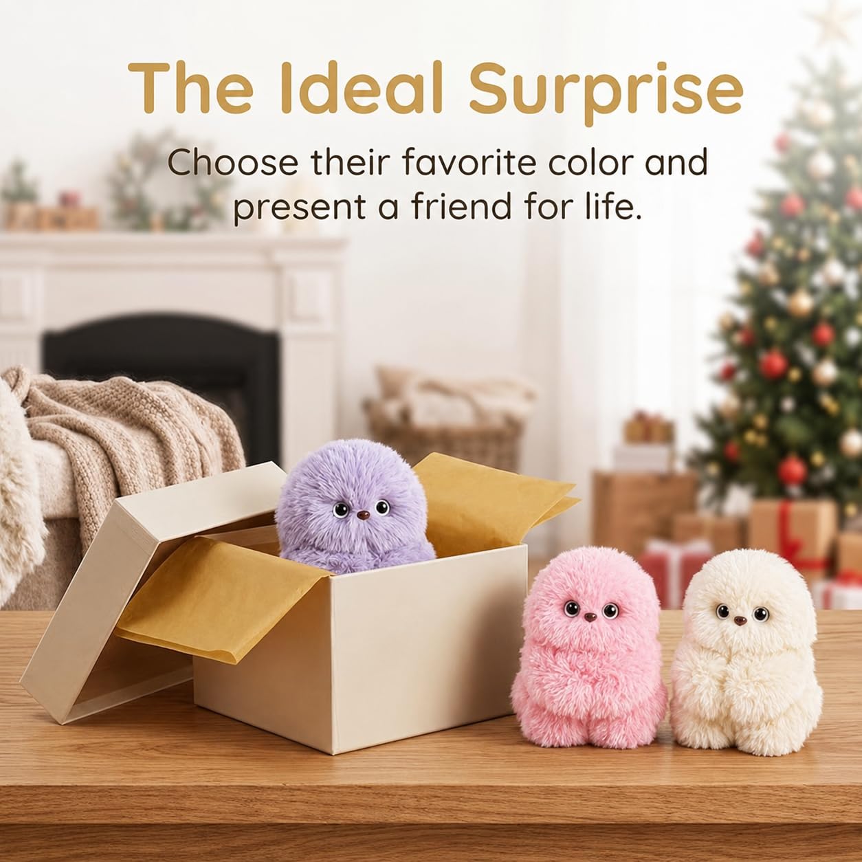 👀Cute AI shy Emotional companionship robot doll bag charm plush toy👜