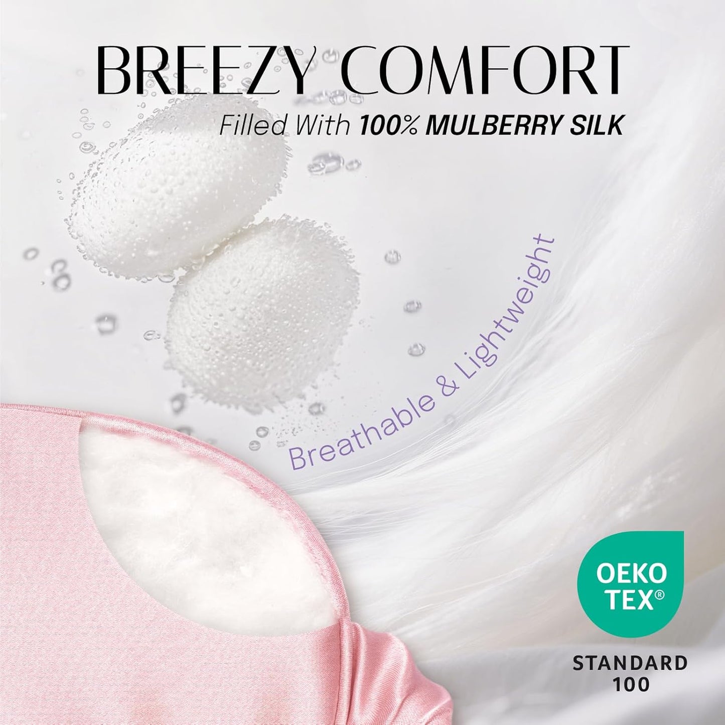100% Mulberry Silk Eye Mask for Sleeping-2PCS