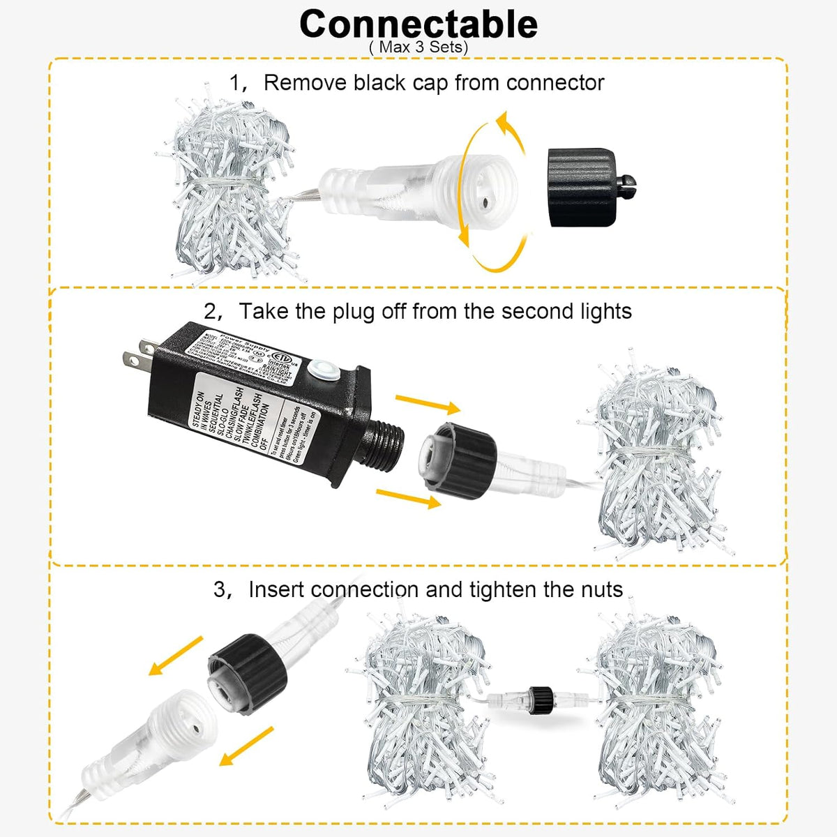 Solar 162-LED Icicle String Lights for Festive Outdoor Displays – image 7