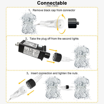 Solar 162-LED Icicle String Lights for Festive Outdoor Displays – image 7