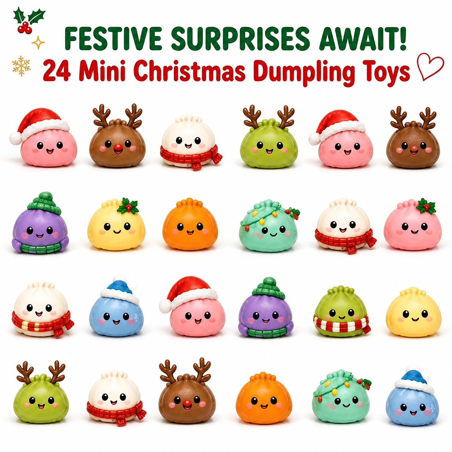 24-Day Mystery Dumpling Squishy Advent Calendar