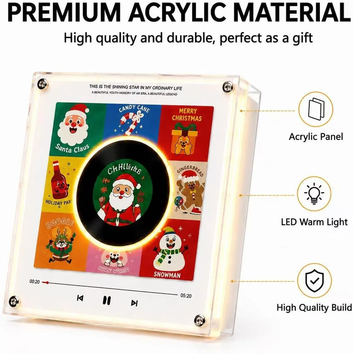 NFC Rotating Vinyl Record Magnetic Night Light