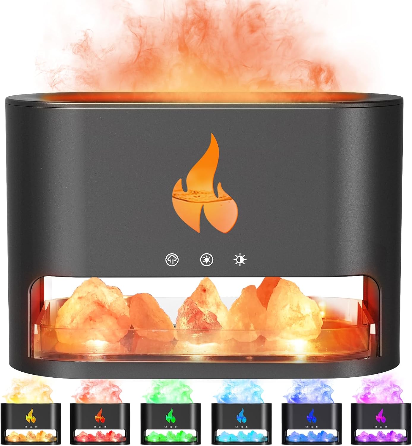 Himalayan Salt Fireplace Humidifier Lamp – vexroan