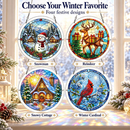 Christmas Window Suncatcher in Eight Festive Designs