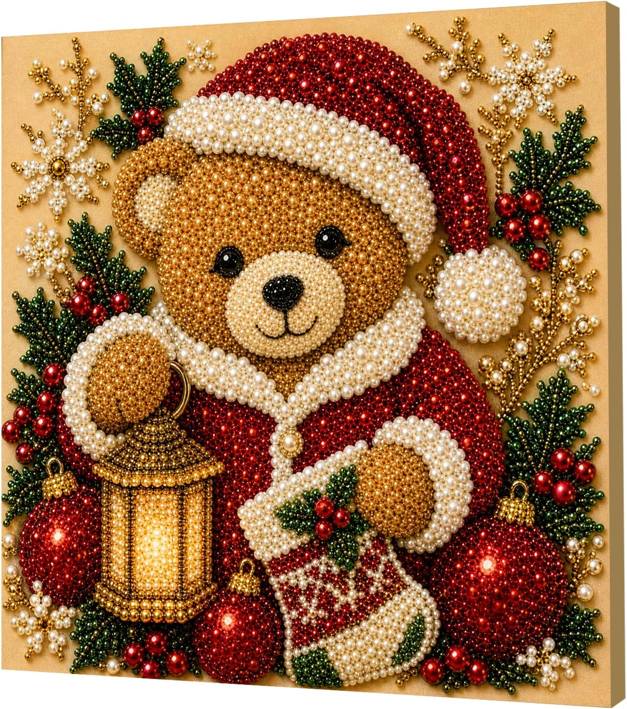 Christmas Pearl Diamond Art Kit with 20 cm Frame