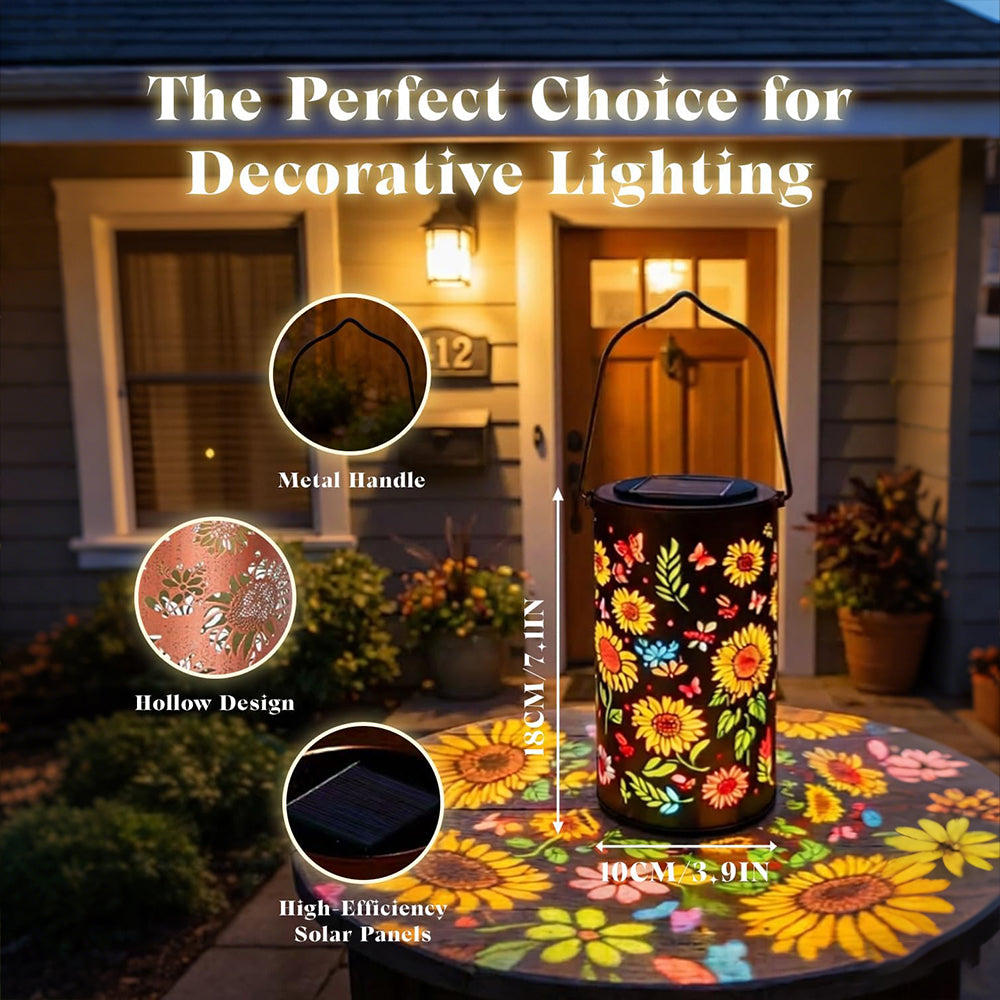 Colorful Sunflower Glow Solar Garden Lantern – vexroan