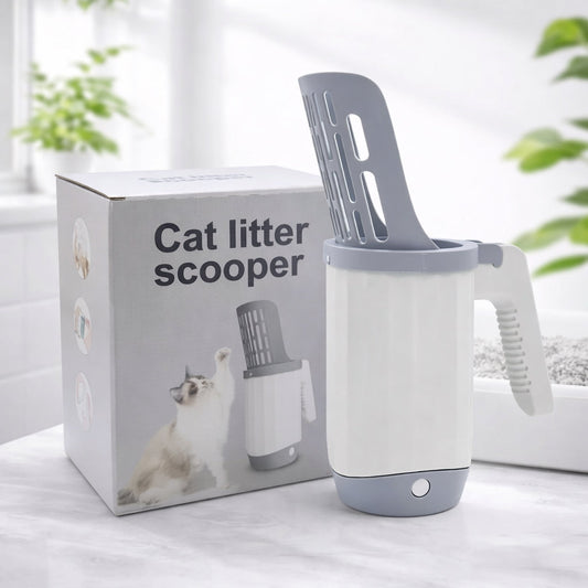 2-in-1 Cat Litter Scoop With Built-In Waste Bin