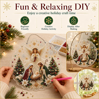 DIY Rhinestone Nativity Hanging Plaque Kit
