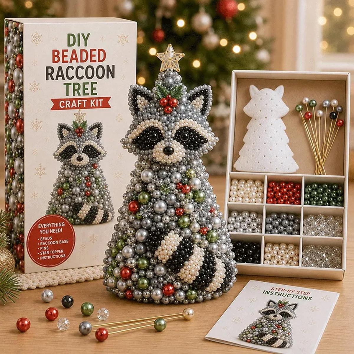 DIY Beaded Animal Christmas Tree Ornament Kit – 9 Designs