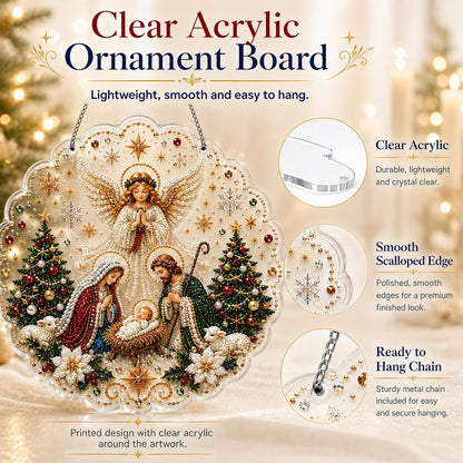 DIY Rhinestone Nativity Hanging Plaque Kit