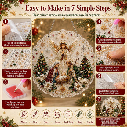 DIY Rhinestone Nativity Hanging Plaque Kit