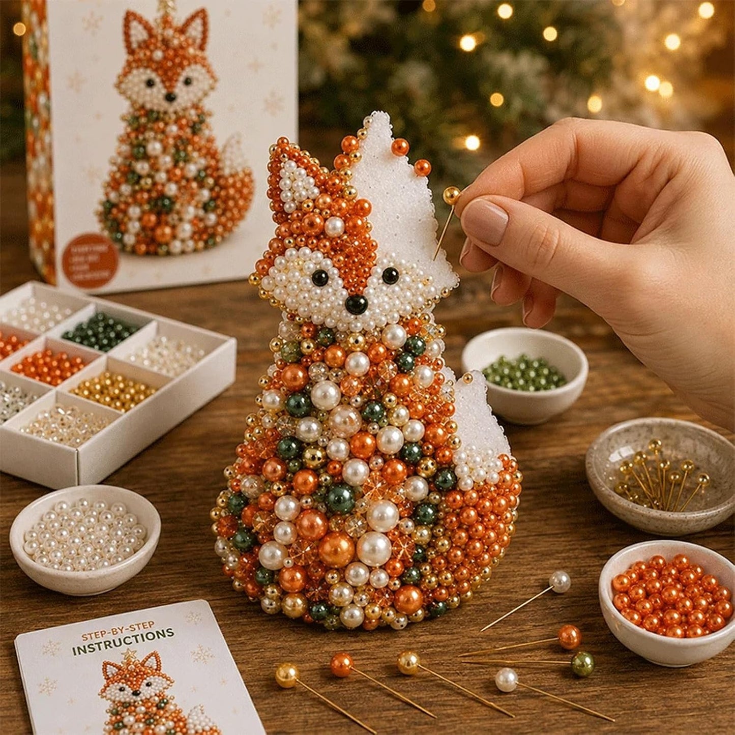 DIY Beaded Animal Christmas Tree Ornament Kit – 9 Designs