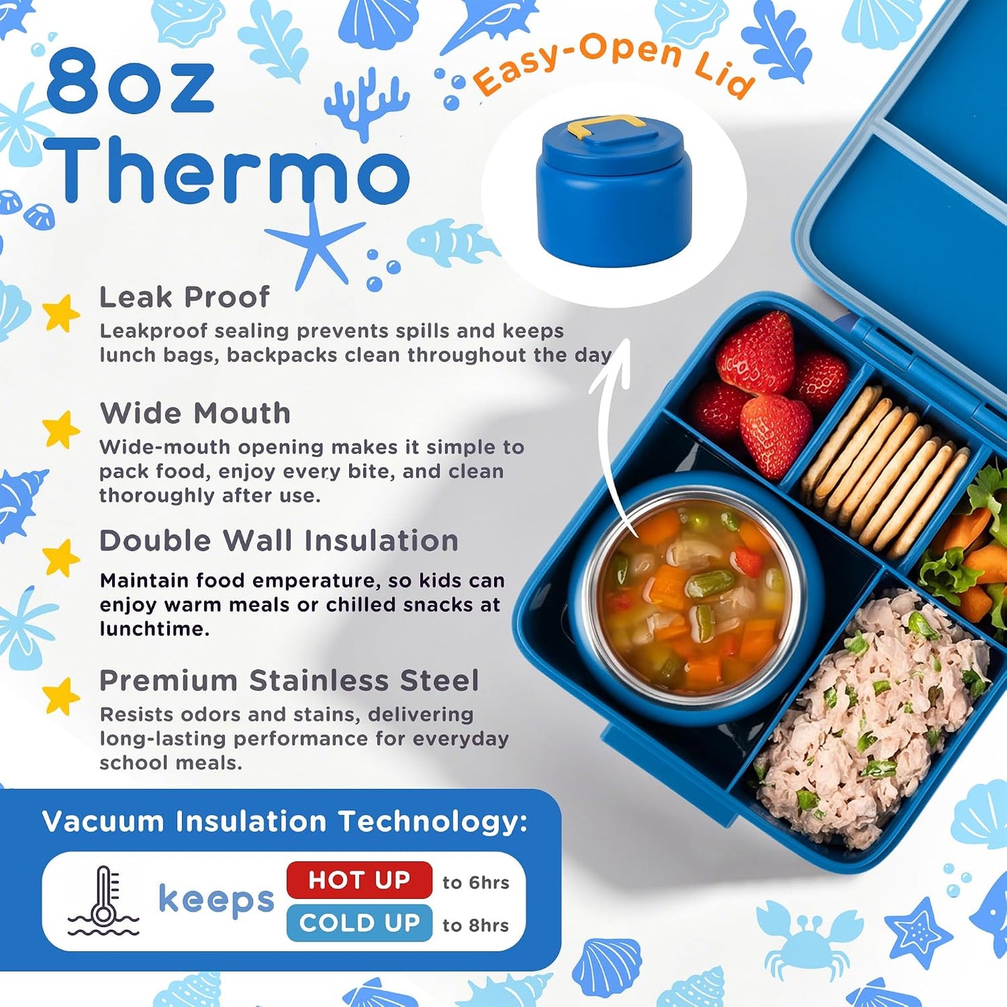 Insulated Bento Lunch Box with Soup Jar
