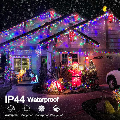 Solar 162-LED Icicle String Lights for Festive Outdoor Displays – image 2