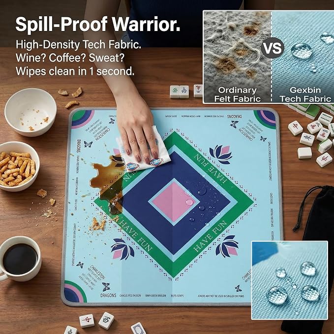 Water-Absorbent Poker Table Mat – 32.4 Inch