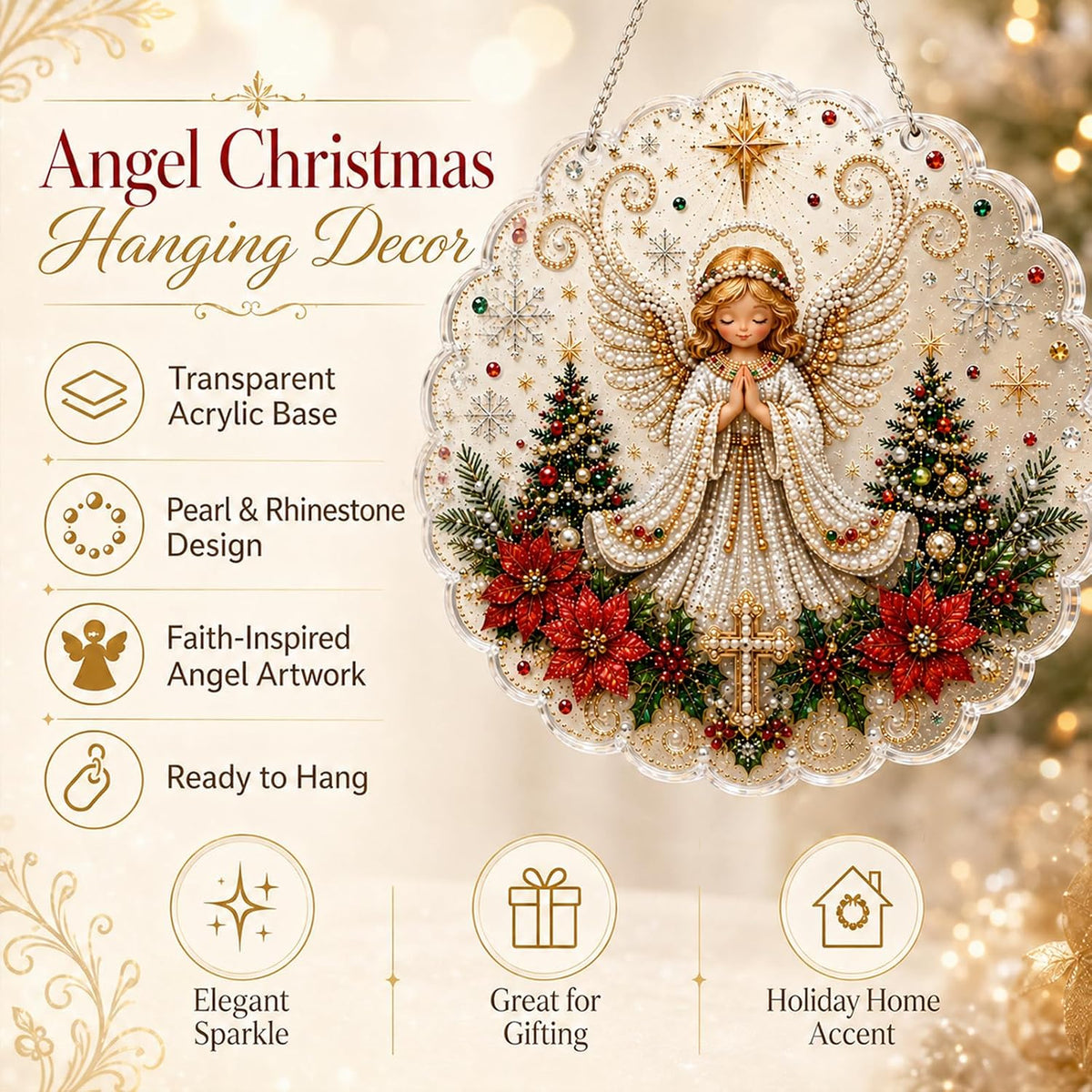 DIY Rhinestone Nativity Hanging Plaque Kit