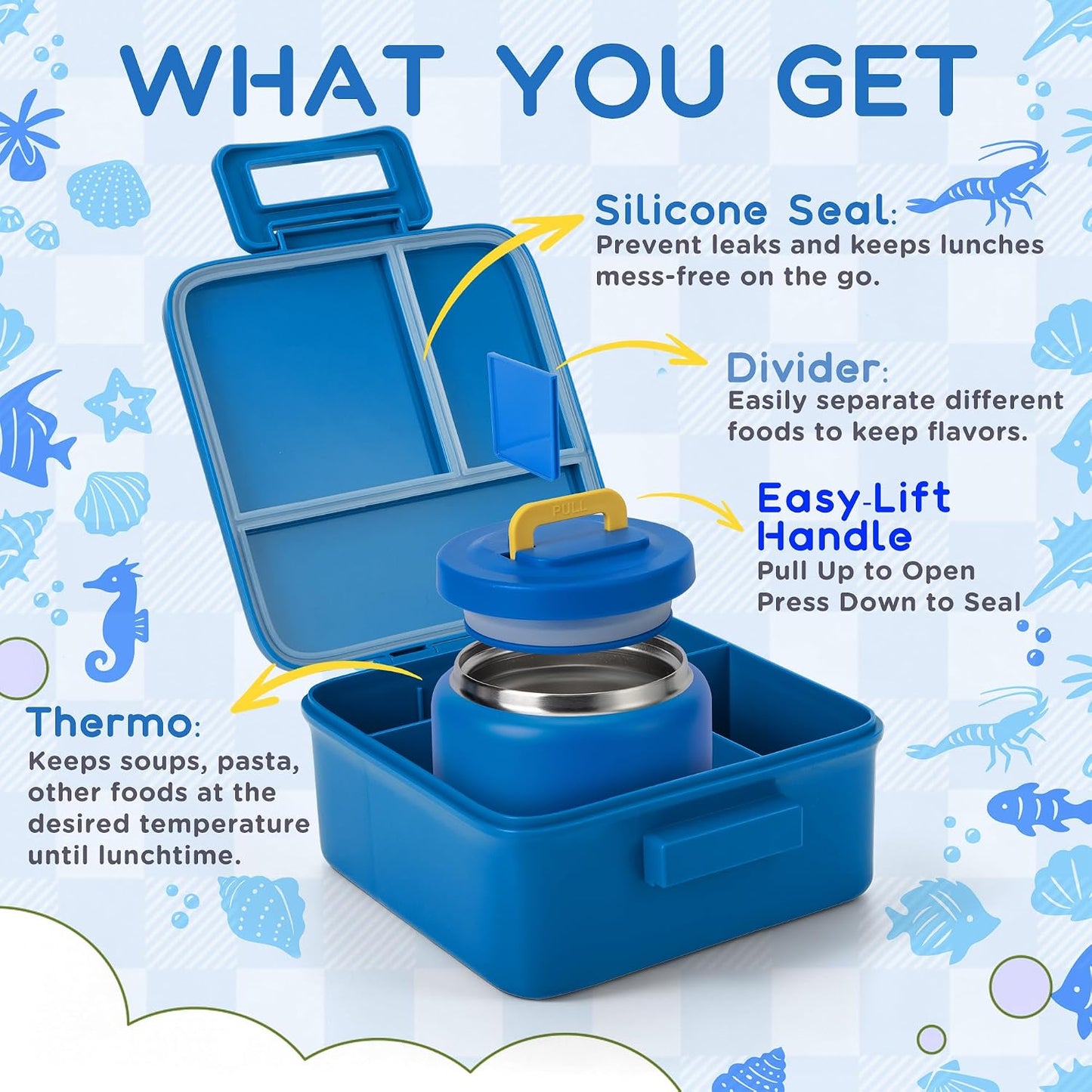 Insulated Bento Lunch Box with Soup Jar