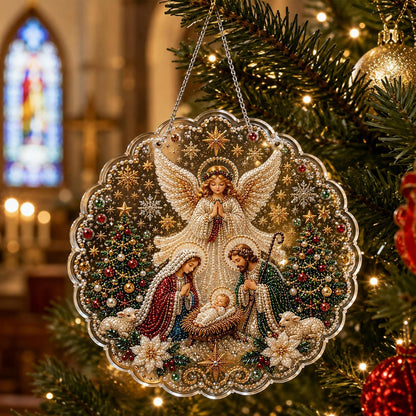 DIY Rhinestone Nativity Hanging Plaque Kit